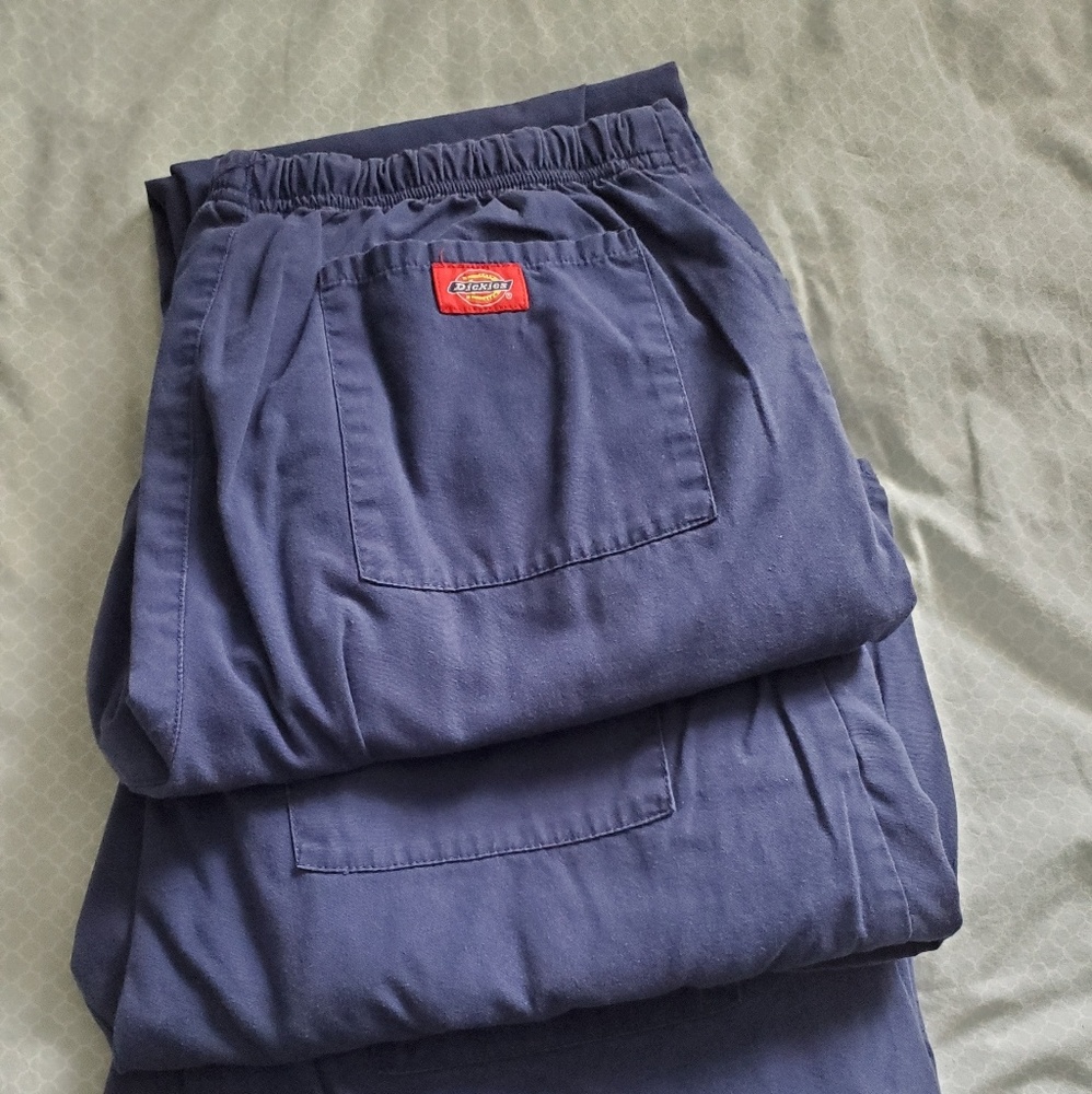 Dickies medium tall navy scrub pants